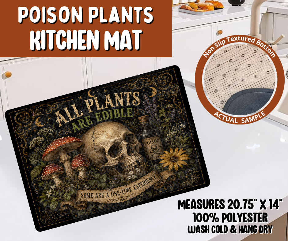 Preorder! Closes 10/19. ETA Jan. Poison Plants Kitchen Mat