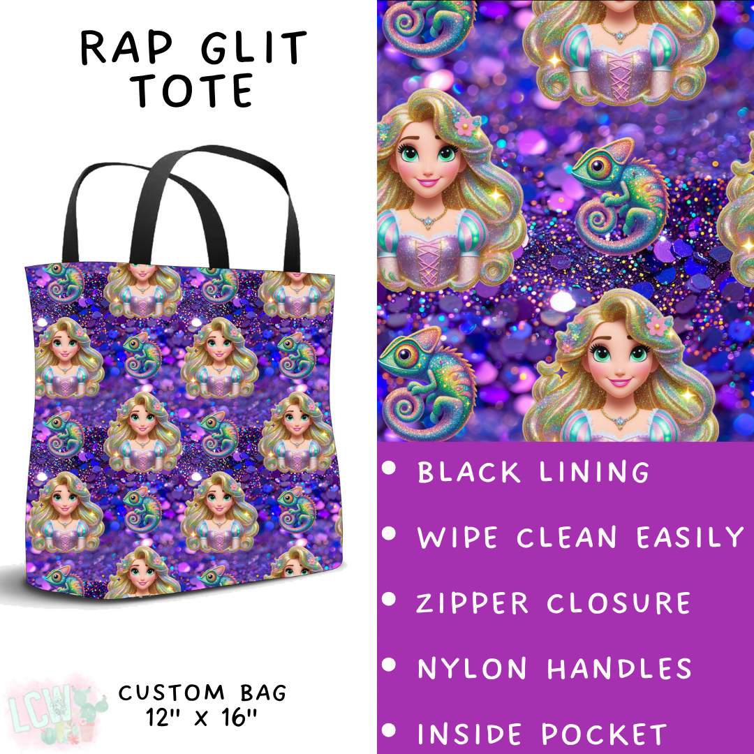 Batch #557 - Princess Glitter - Closes 7/17 - ETA mid Sept - Rap Glit Tote
