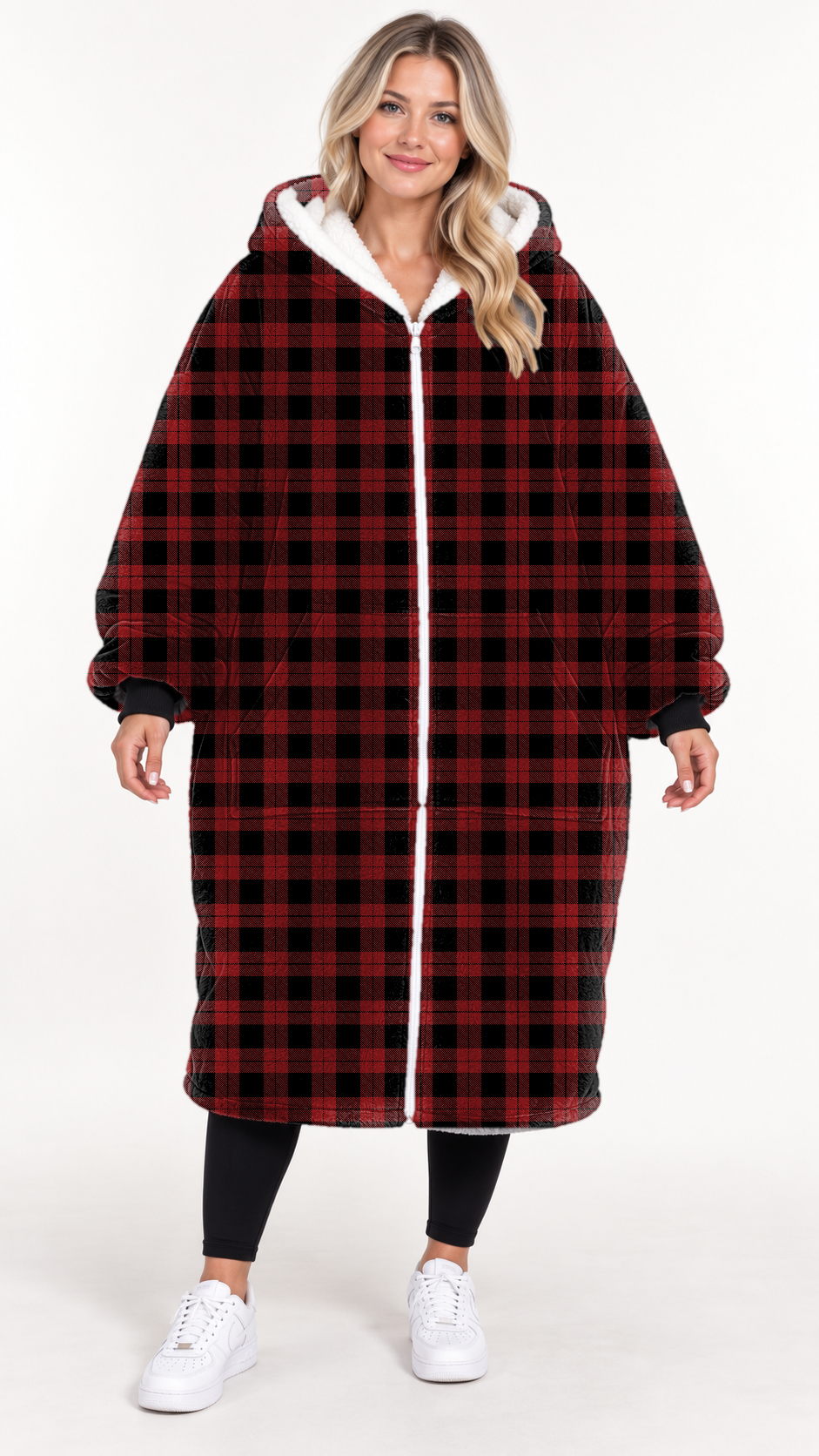 RED PLAID-HOODIE BLANKET PREORDER-CLOSING 9/20