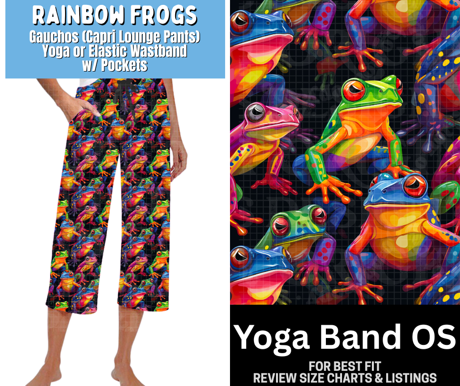 Rainbow Frogs Capri Gauchos