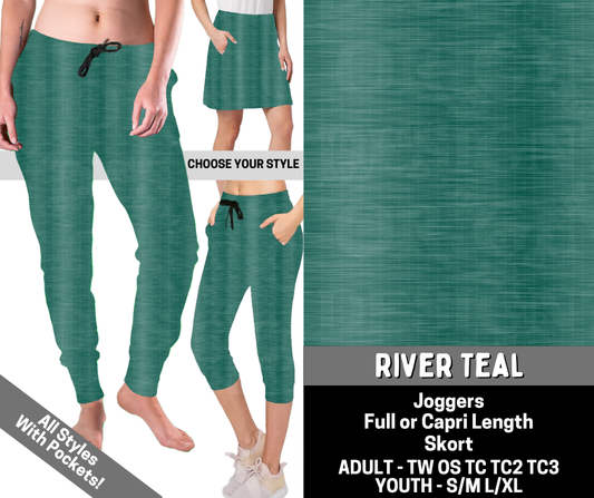 Preorder! Closes 6/15. ETA Sept. River Teal Combo Jogger Lengths & Skort