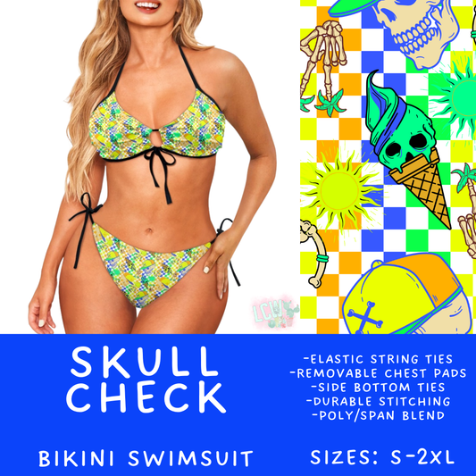 Batch #543 - Pool Party 2 - Closes 6/15 - ETA early/mid August - Skull Check Women's 2 Piece Bikini