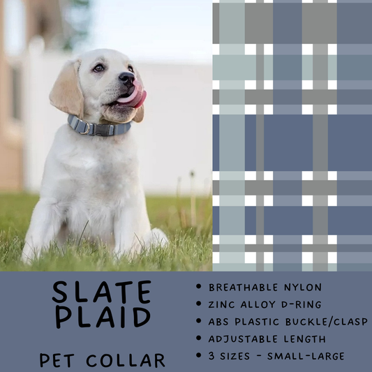 Batch #486 - Pet Gear Collection - Closes 2/6 - ETA early April - Slate Plaid Collar