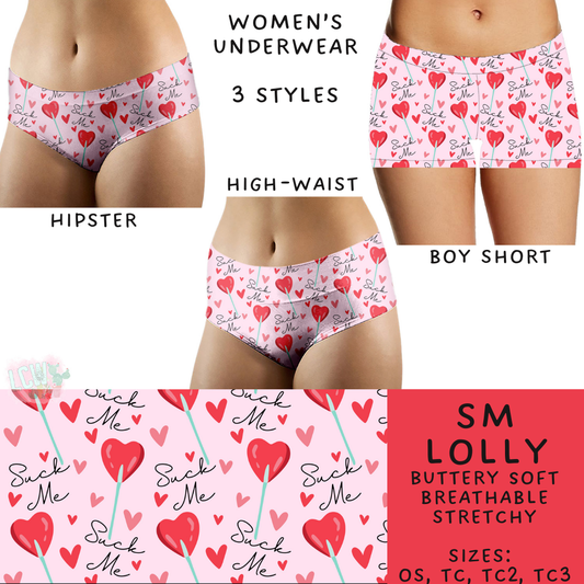 Batch #612 - Valentine's Matching Underwear - Closes 11/11 - ETA mid Jan - SM Lolly Women's Underwear