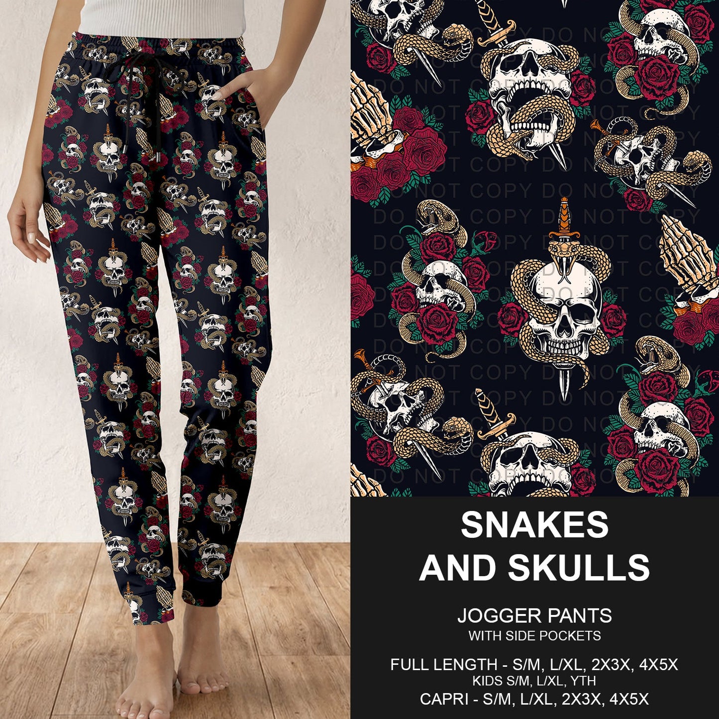 B318 - Preorder Snakes and Skulls Joggers (Closes 10/25. ETA: late Dec.)