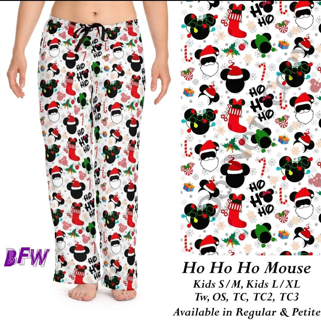 HO HO HO mouse leggings, Capris, and unisex loungers