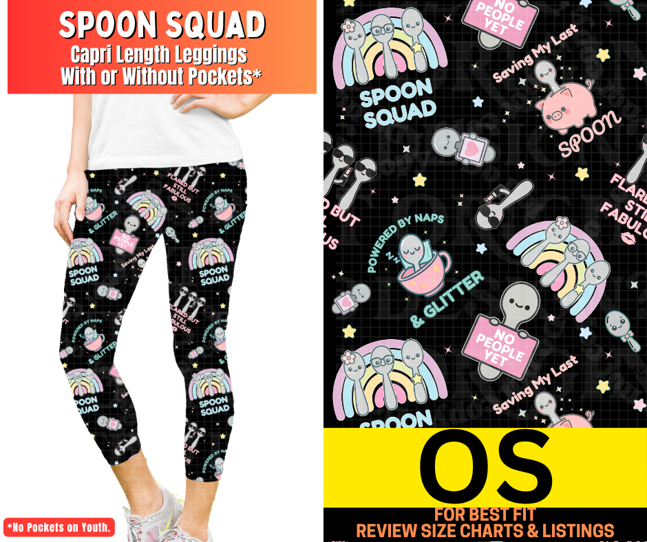 Spoon Squad Capri Length Leggings w/ Pockets