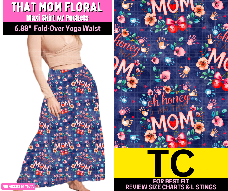 That Mom Floral Maxi Skirt