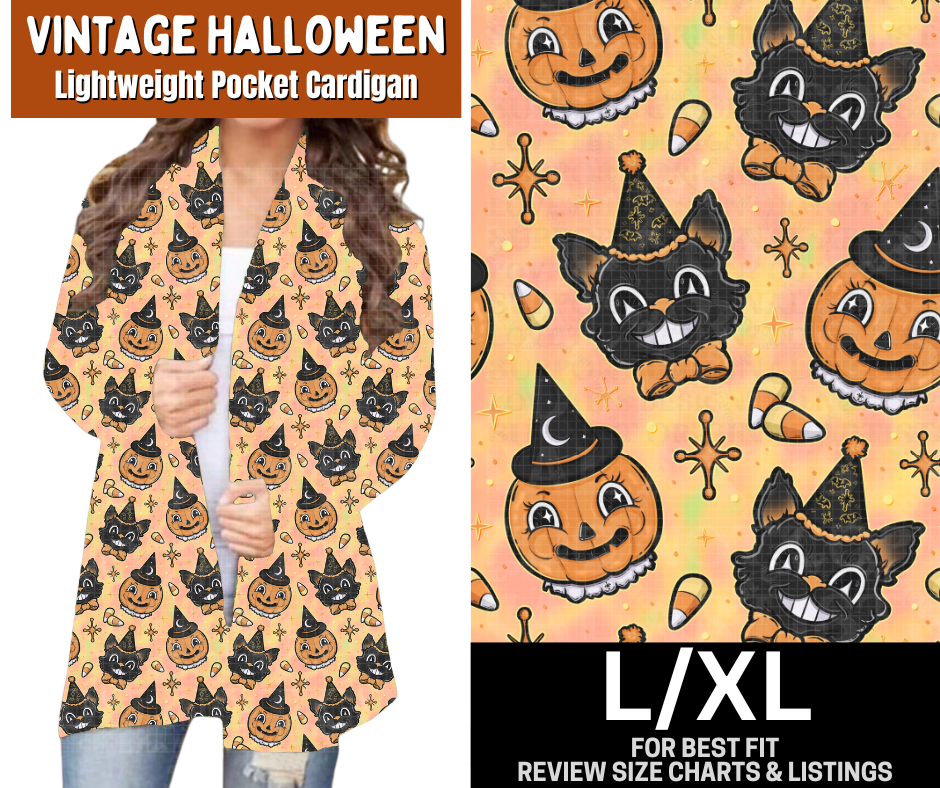 Vintage Halloween Pocket Cardigan