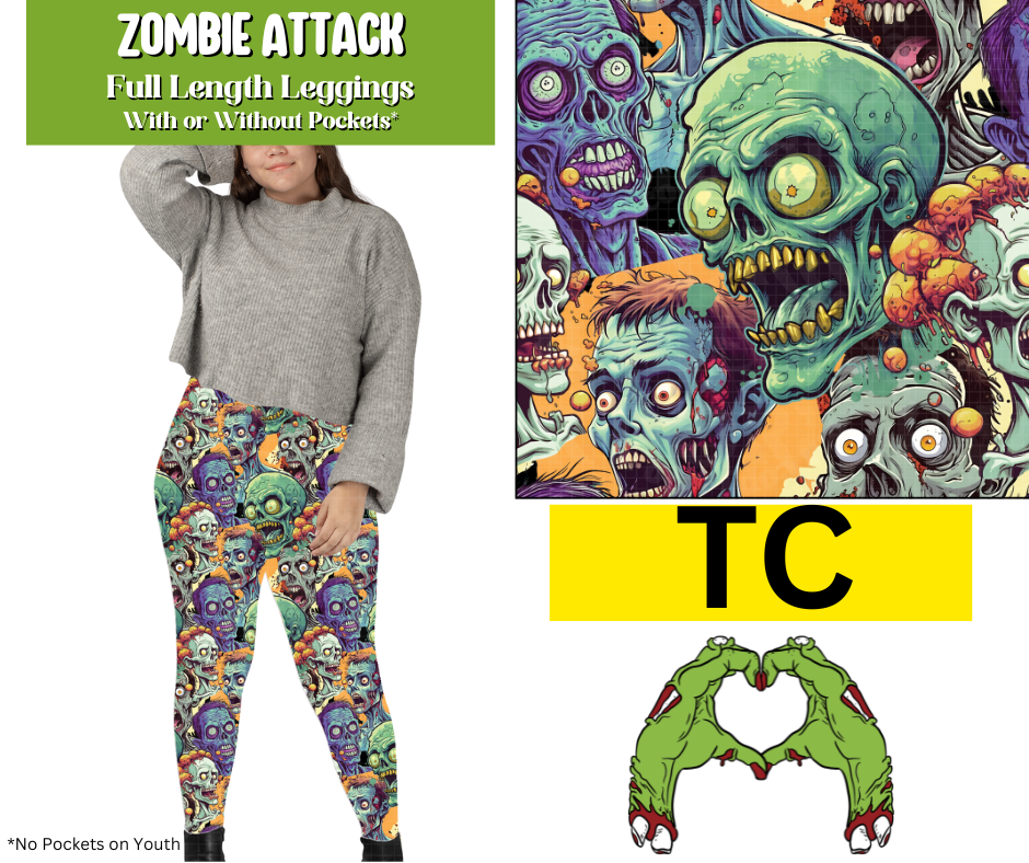Zombie Attack Full Length Leggings w/ Pockets