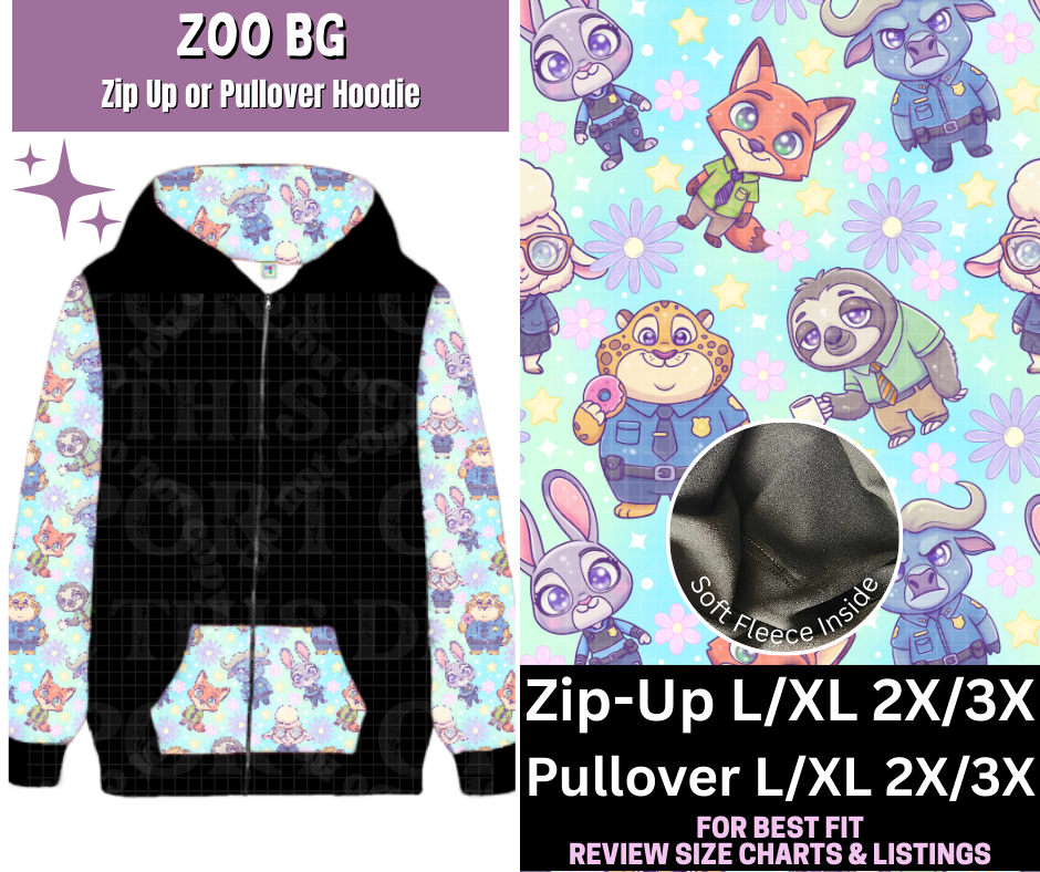 Zoo BG Zip-Up or Pullover Hoodie