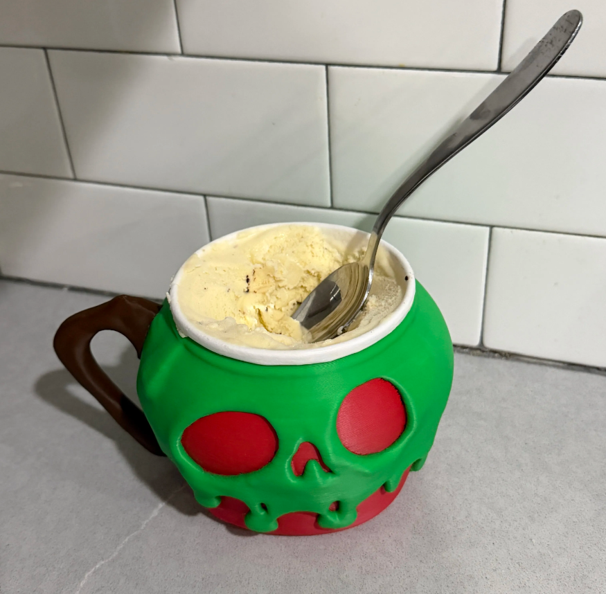 POISON APPLE ICE CREAM PINT HOLDER- 3D PRINTED