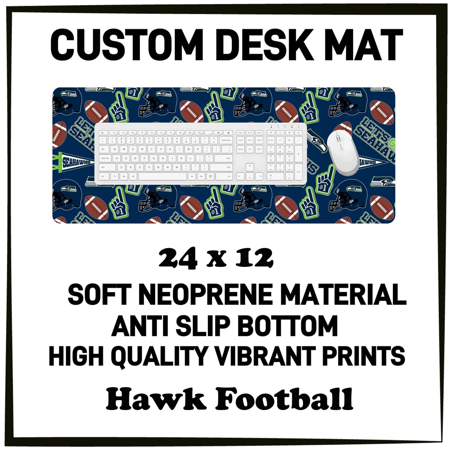 5DSK - Hawk Football Desk Mat - Preorder Due 10/21 ETA: Mid-Dec