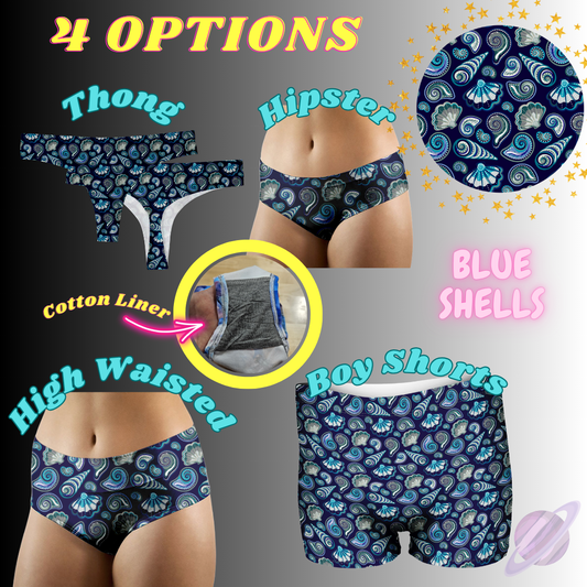 BLUE SHELLS- UNDERWEAR 3 PREORDER CLOSING 3/27