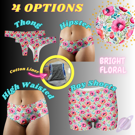 BRIGHT FLORAL- UNDERWEAR 3 PREORDER CLOSING 3/27