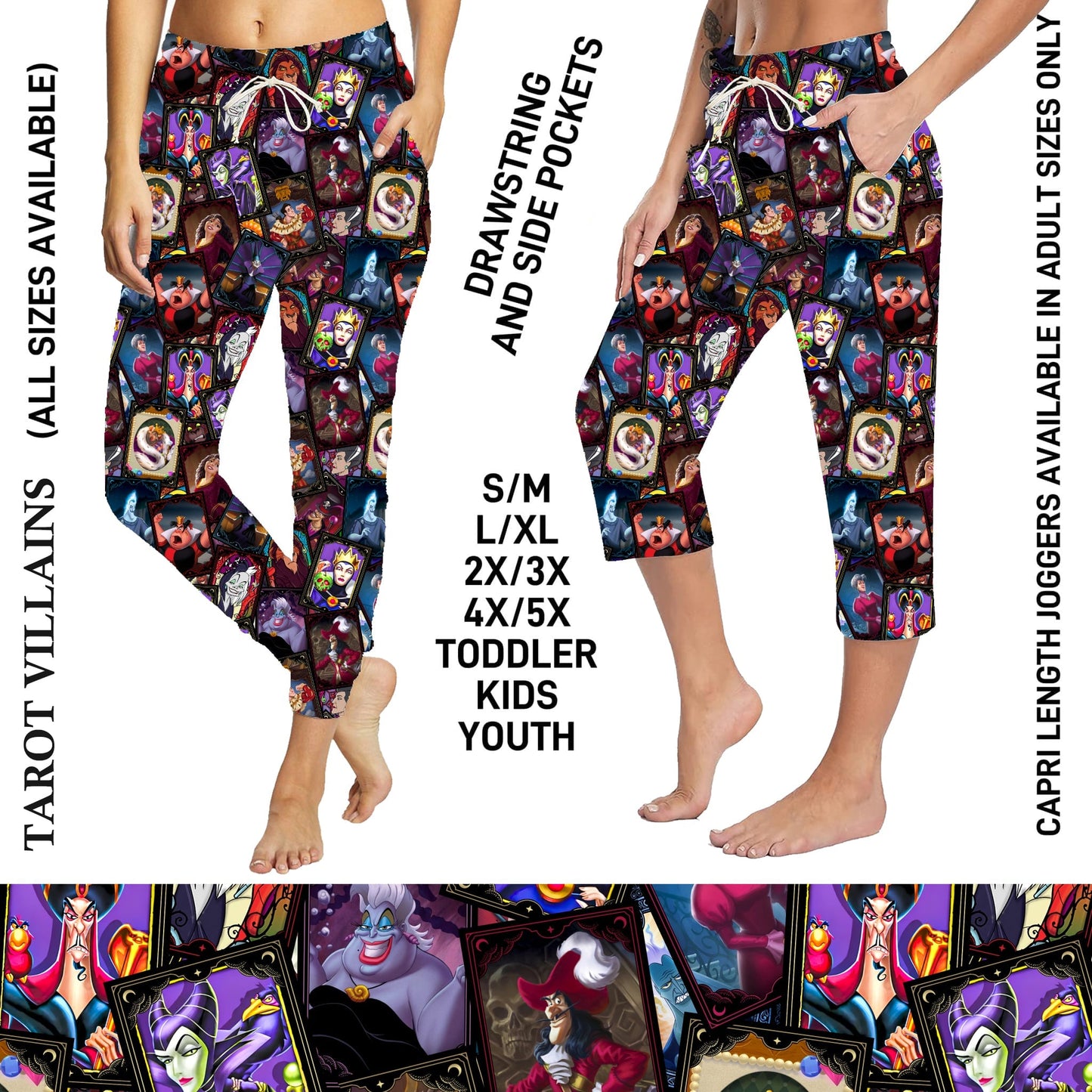 S3PJ - Tarot Villains Full Jogger/Capri Lounger with Pockets - Preorder Due 10/28 ETA: Late Dec