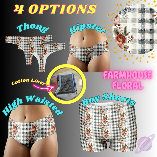 FARMHOUSE FLORAL-UNDERWEAR 3 PREORDER CLOSING 3/27