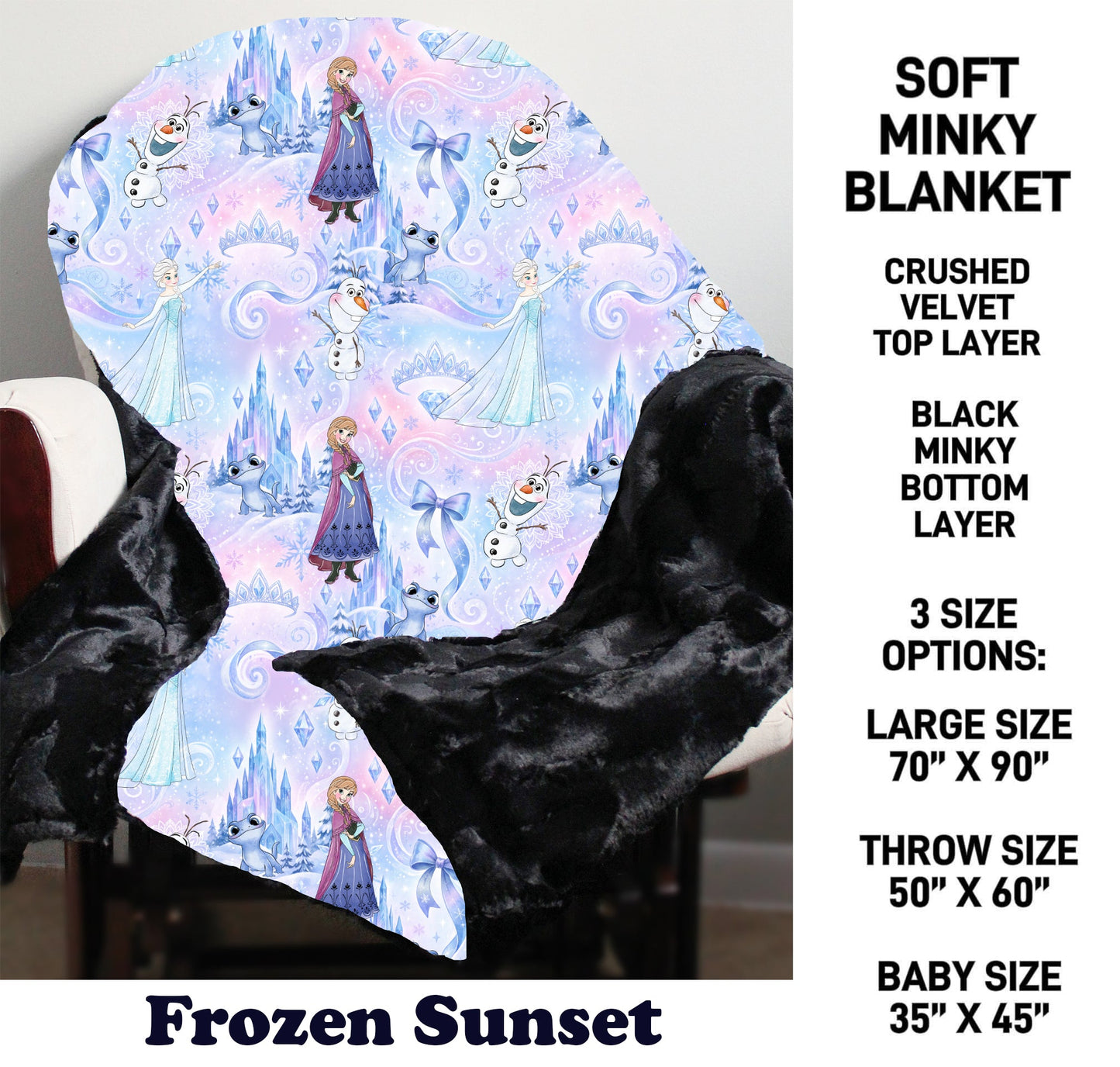 MN8K - Frozen Sunset Minky Blanket - Preorder Due 10/18 ETA: Early Dec