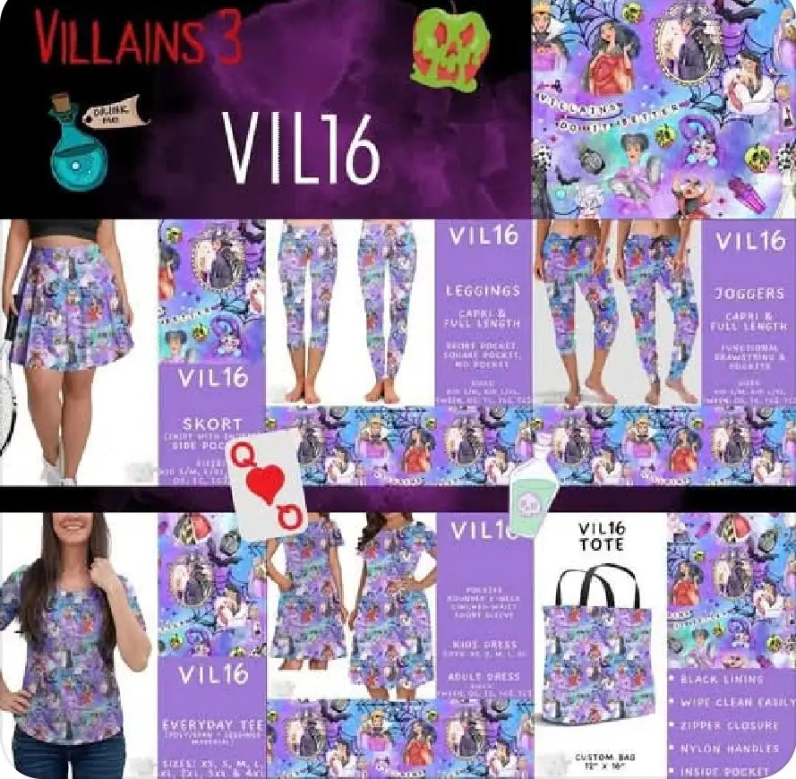 PBO44 - Batch #504 - Villains 3 - VIL16 Biker & Jogger Shorts