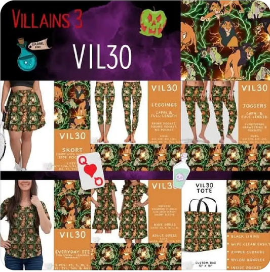 PBO44 - Batch #504 - Villains 3 - VIL30 Biker & Jogger Shorts