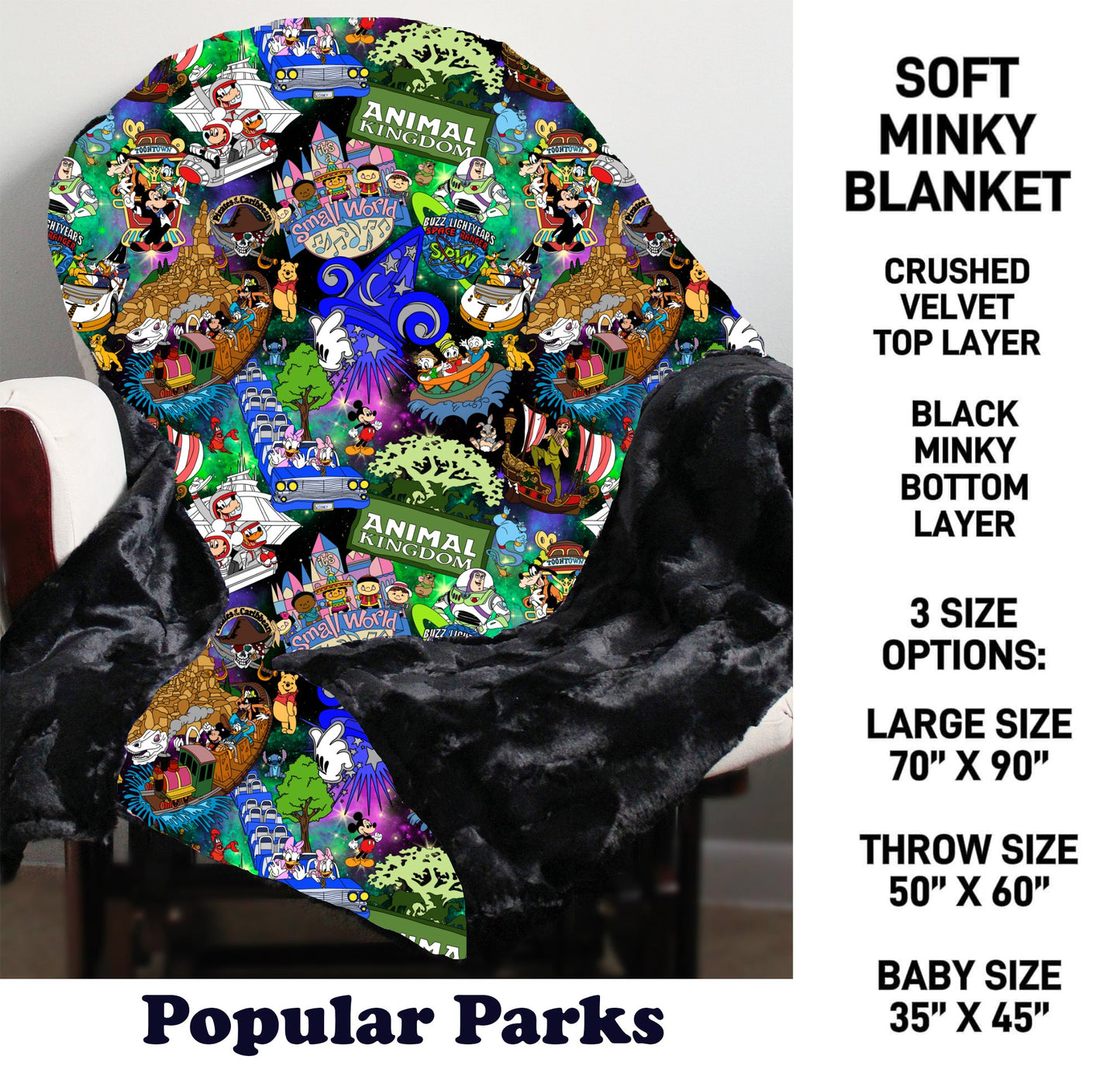 MN8K - Popular Parks Minky Blanket - Preorder Due 10/18 ETA: Early Dec
