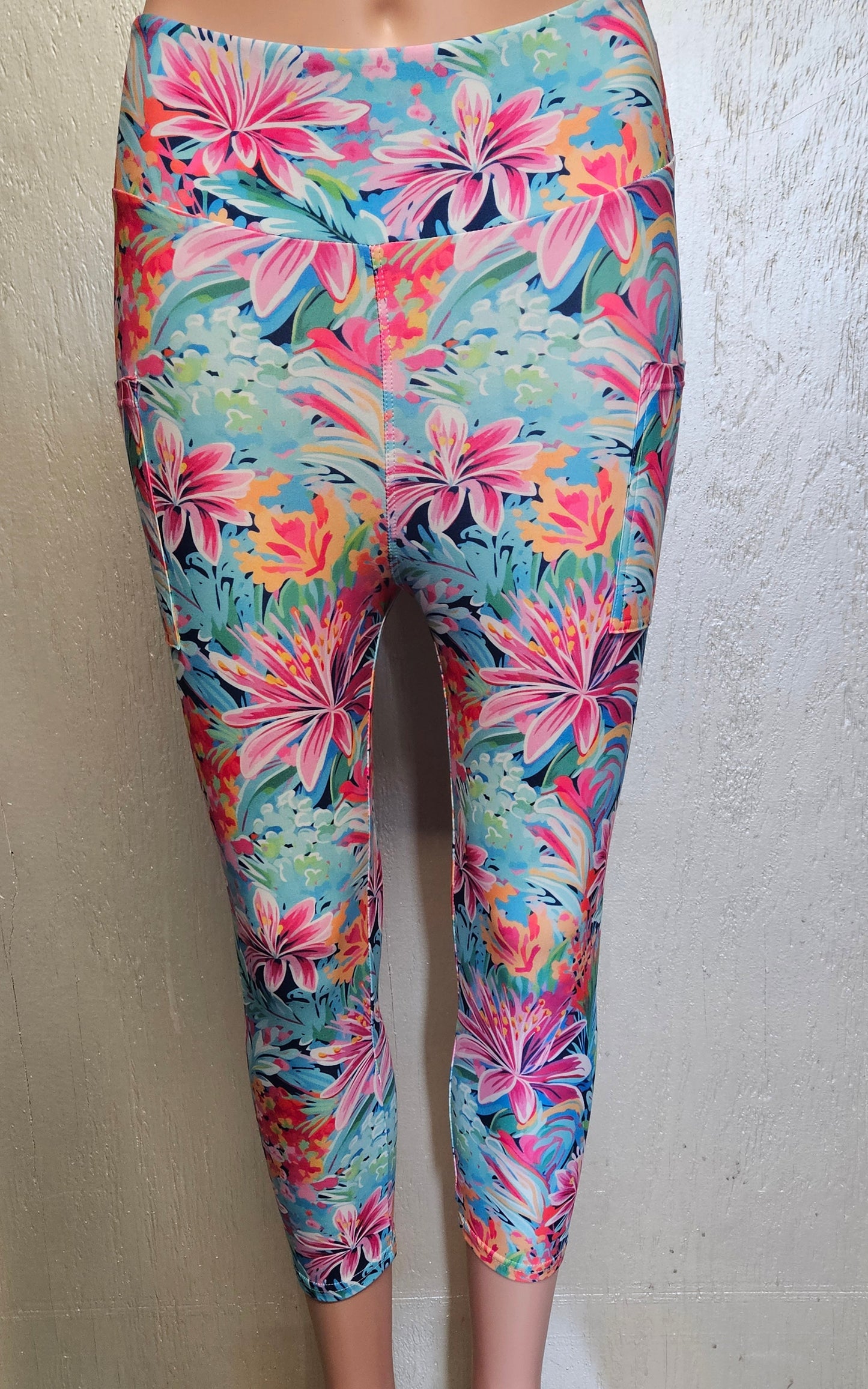 Painted Tropics leggings, capris and skorts