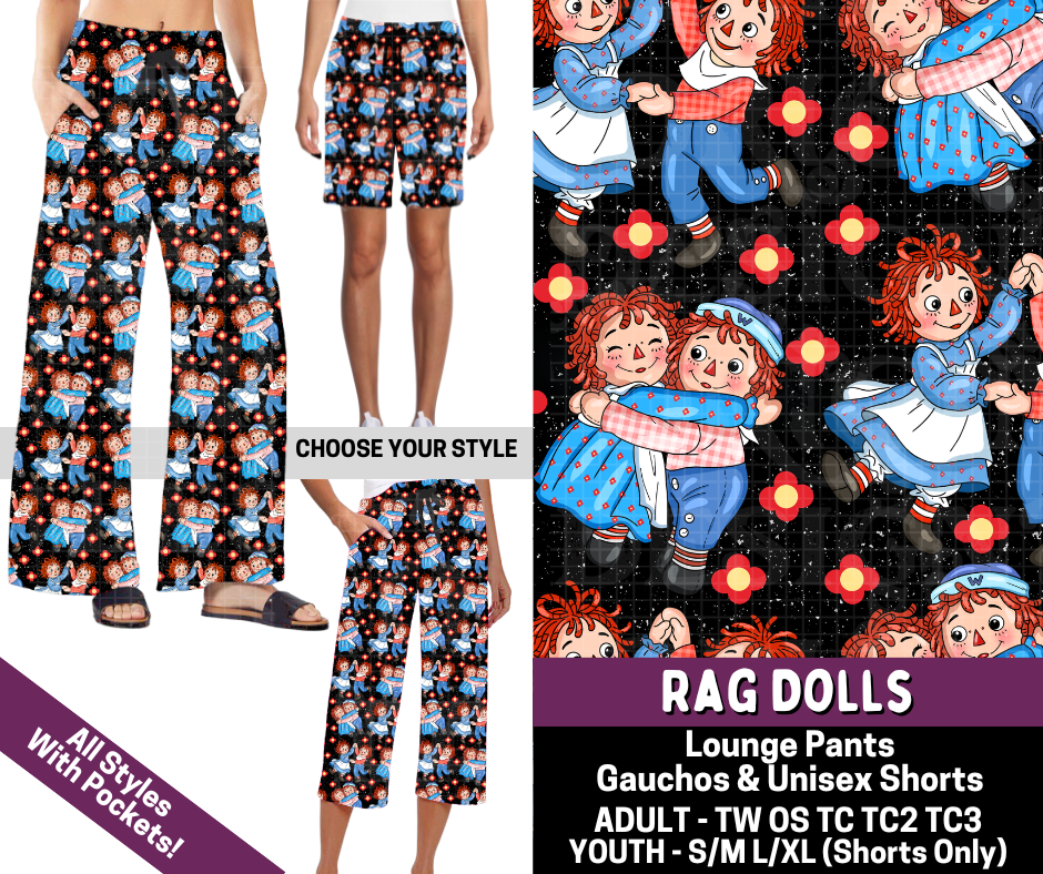 Preorder! Closes 7/9. ETA Oct. Rag Dolls Combo Lounge Lengths