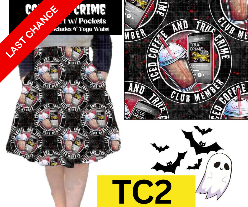 Coffee & Crime Swing Skirt