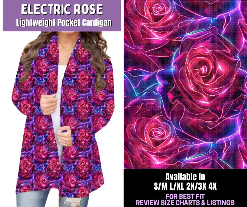 Preorder! Closes 12/18. ETA March. Electric Rose Pocket Cardigan