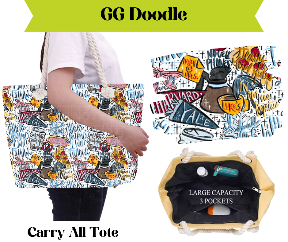 Preorder! Closes 3/16. ETA May. GG Doodle Carry All Tote