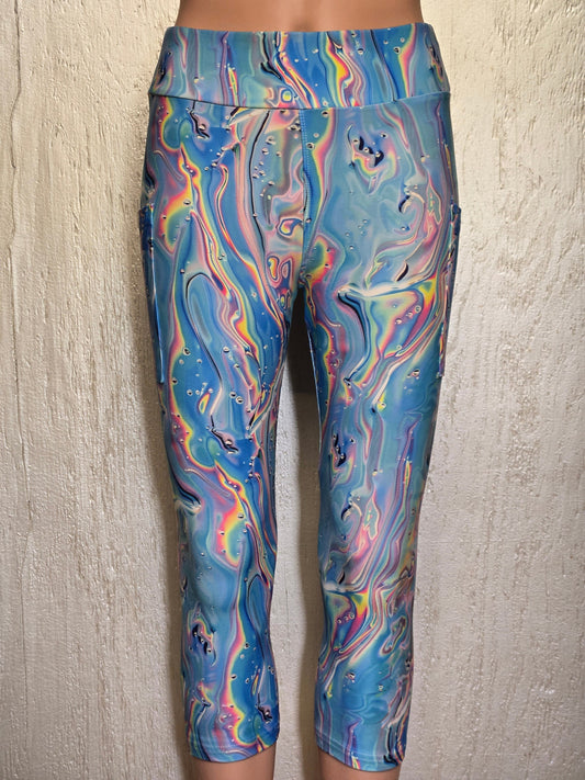 Crystal waters capris with pockets