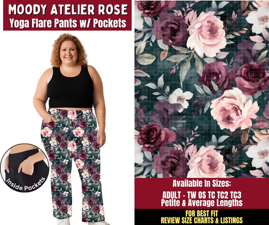 Preorder! Closes 9/28. ETA Dec. Moody Atelier Rose Yoga Flare Pants