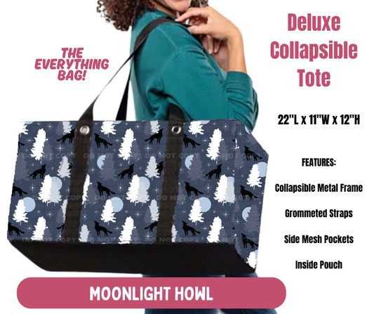Preorder! Closes 10/8. ETA Jan. Moonlight Howl Collapsible Tote