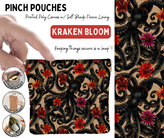 Preorder! Closes 10/5. ETA Jan. Kraken Bloom Pinch Pouches in 3 Sizes