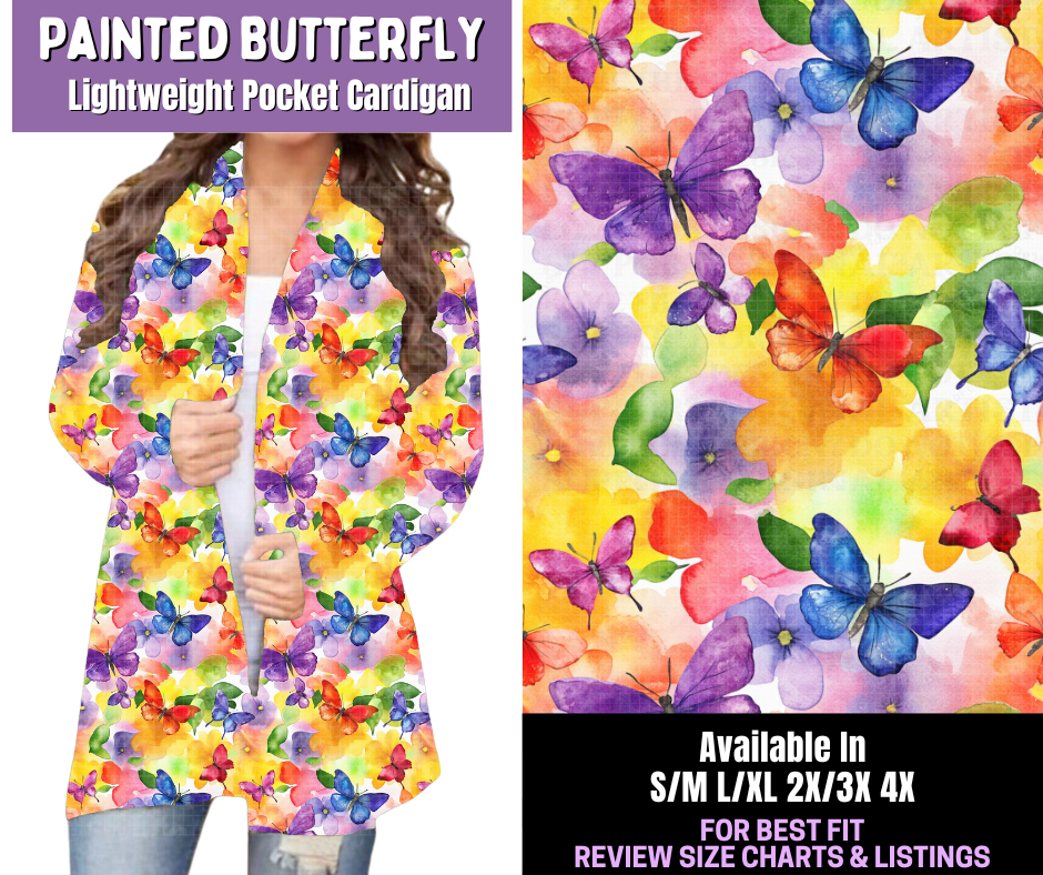 Preorder! Closes 12/18. ETA March. Painted Butterfly Pocket Cardigan