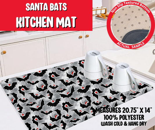 Preorder! Closes 8/20. ETA Nov. Santa Bats Kitchen Mat