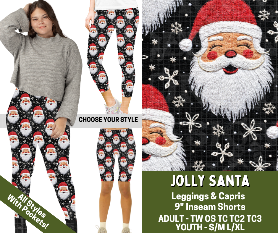 Preorder! Closes 7/15. ETA Nov. Jolly Santa Combo Legging Lengths