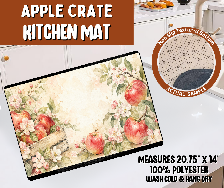 Preorder! Closes 10/19. ETA Jan. Apple Crate Kitchen Mat