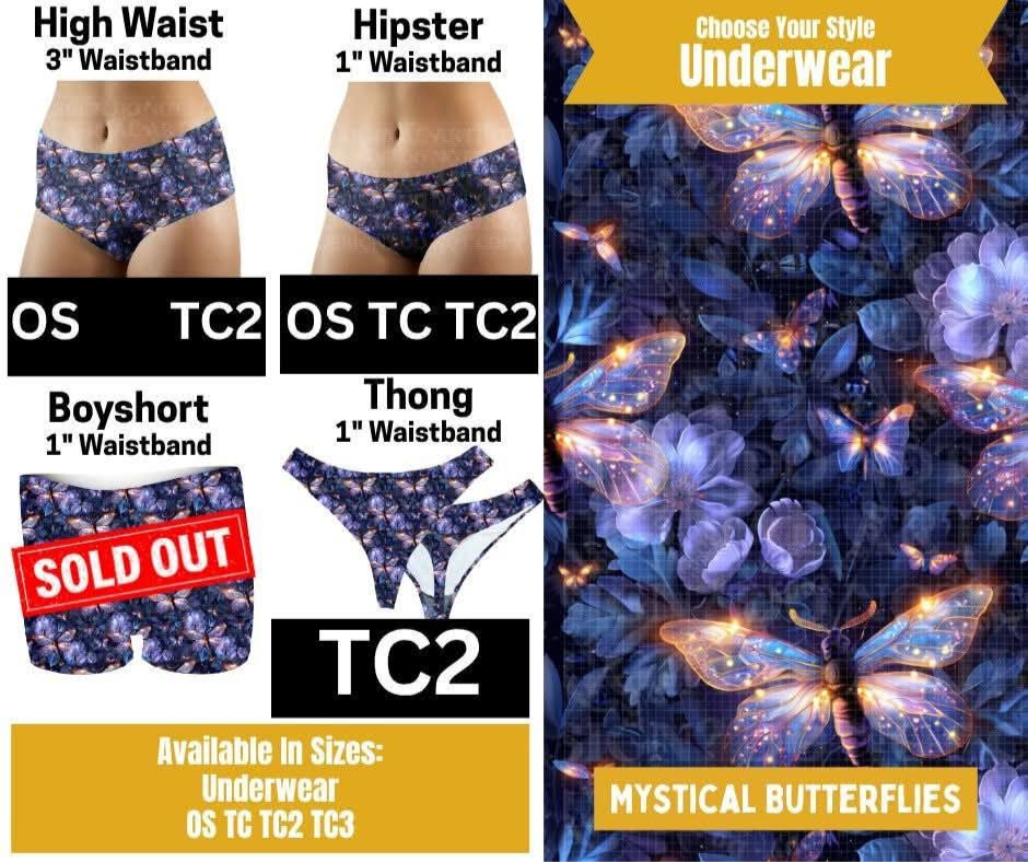 Mystical Butterflies Hipster, High Waist, Underwear
