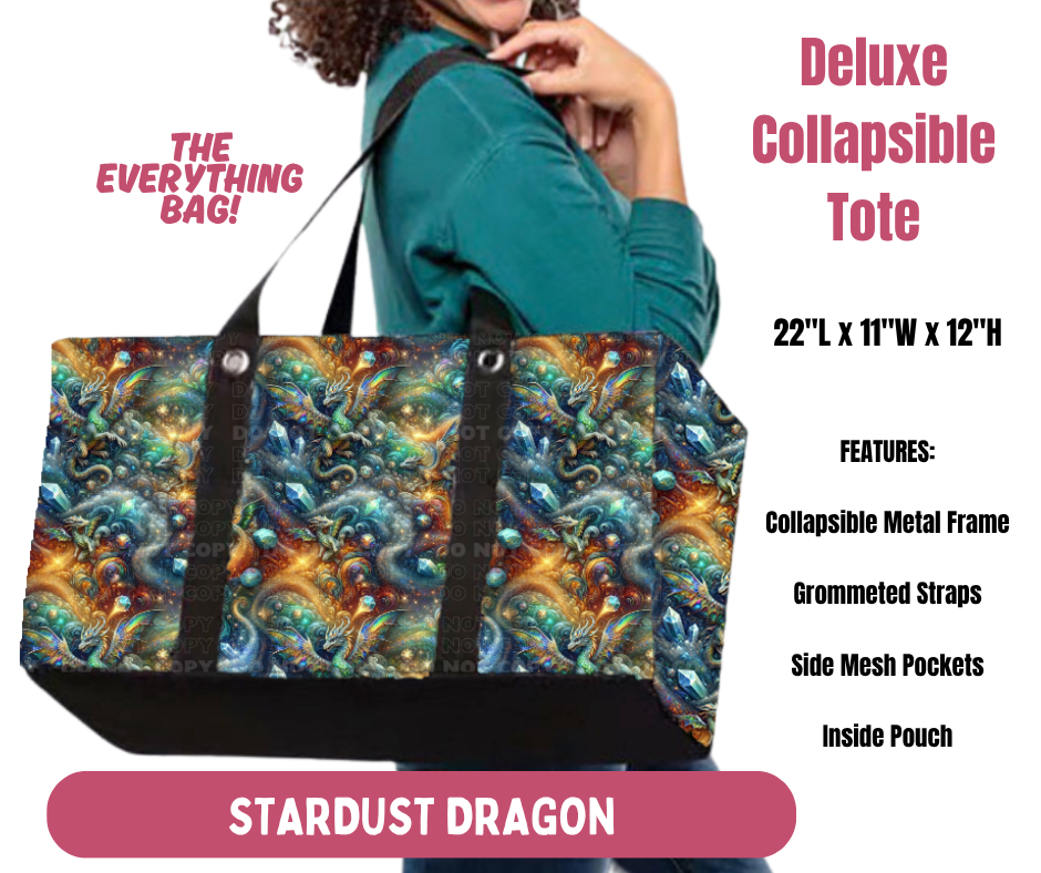 Preorder! Closes 10/8. ETA Jan. Stardust Dragon Collapsible Tote