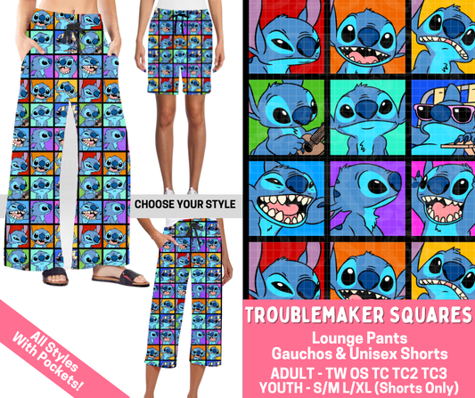 Preorder! Closes 2/16. ETA May. Troublemaker Squares Combo Lounge Lengths