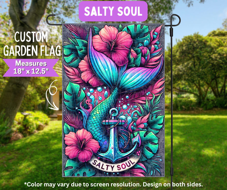Preorder! Closes 5/11. ETA August. Salty Soul Garden Flag