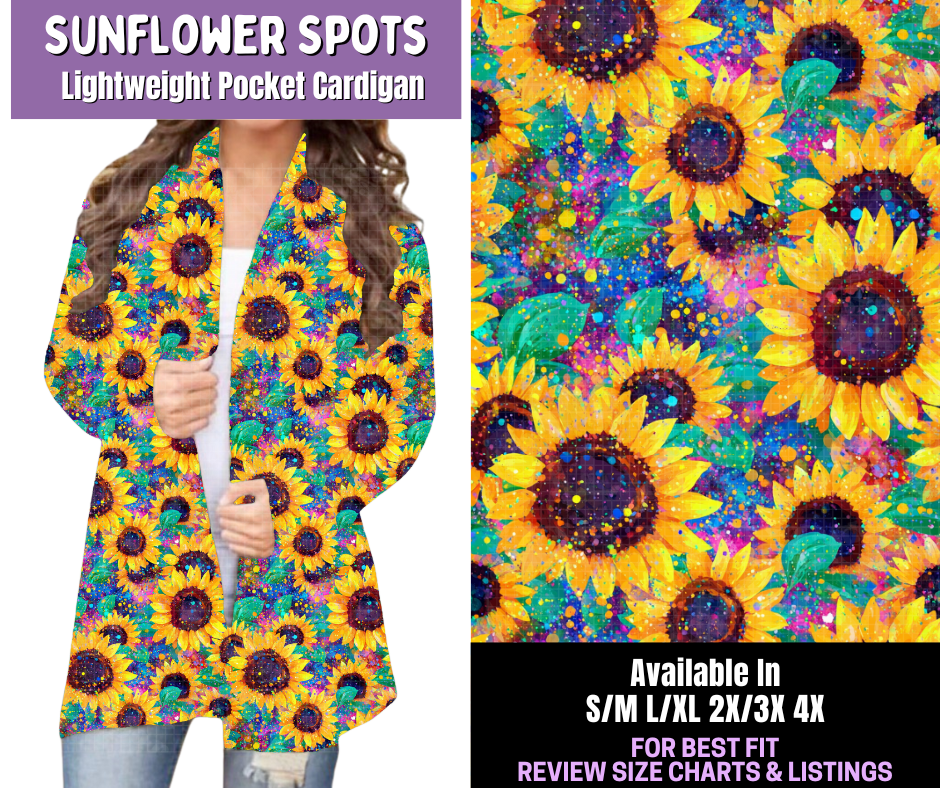 Preorder! Closes 12/18. ETA March. Sunflower Spots Pocket Cardigan