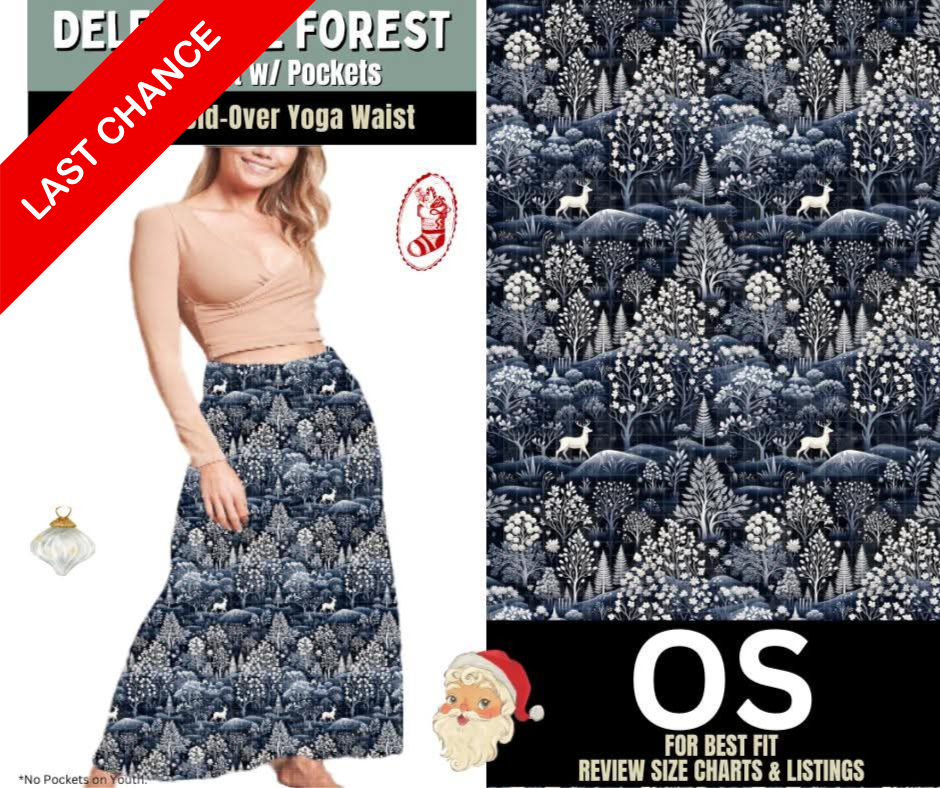 Delft Blue Forest Maxi Skirt