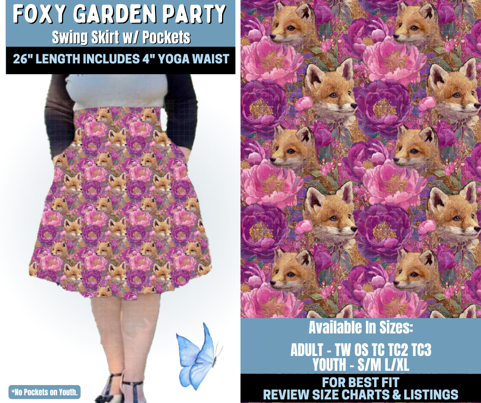 Preorder! Closes 1/15. ETA April. Foxy Garden Party Swing Skirt