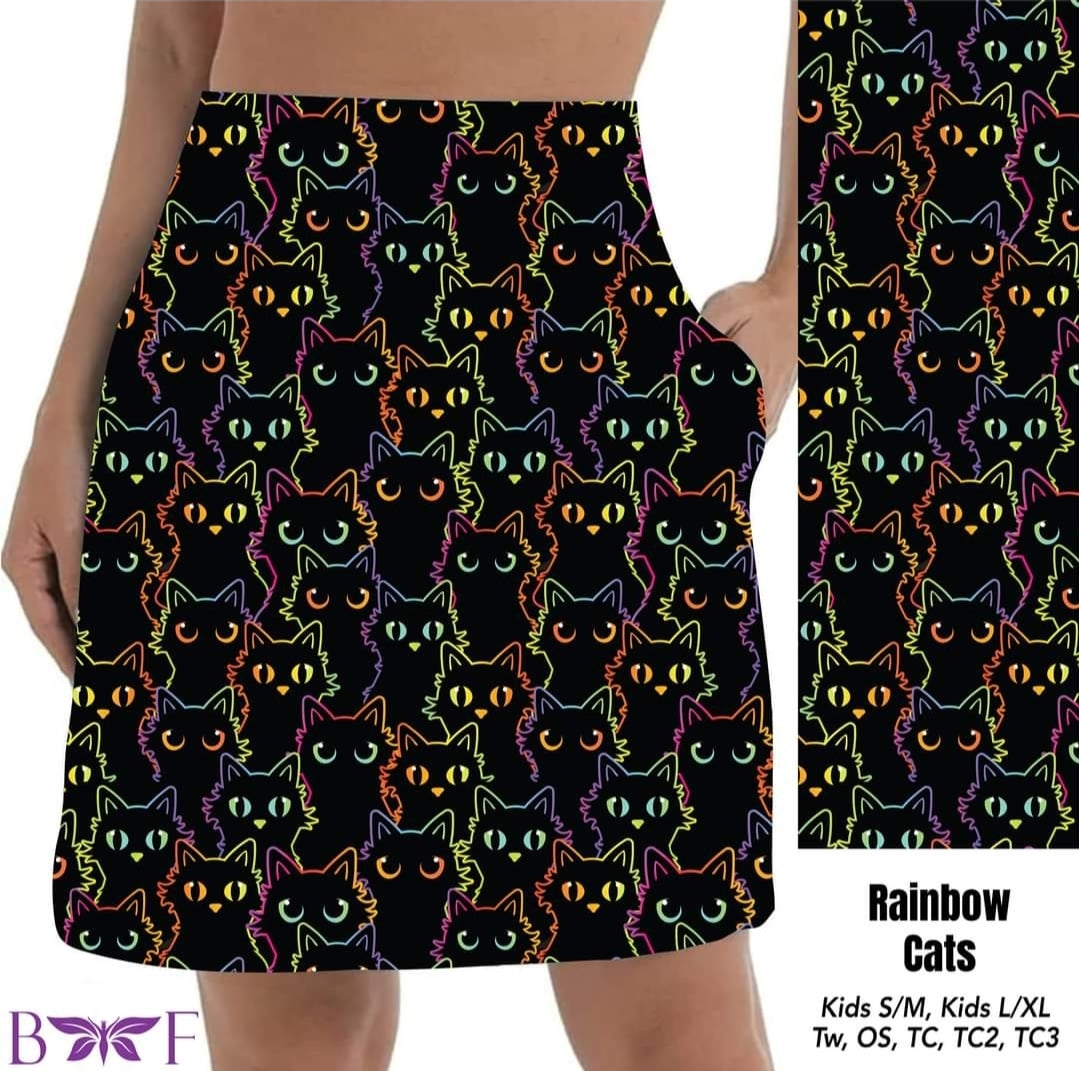 Rainbow Cats Flame Leggings ,Capris, and Biker Shorts