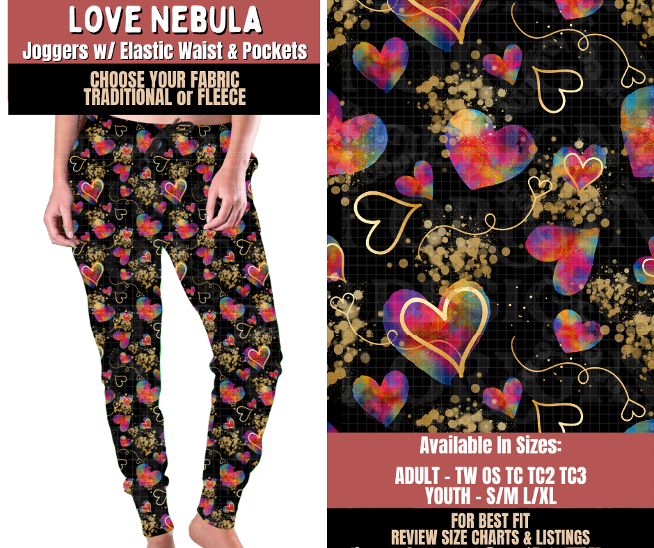 Preorder! Closes 10/22. ETA Jan. Love Nebula Joggers Choose Fleece or Traditional