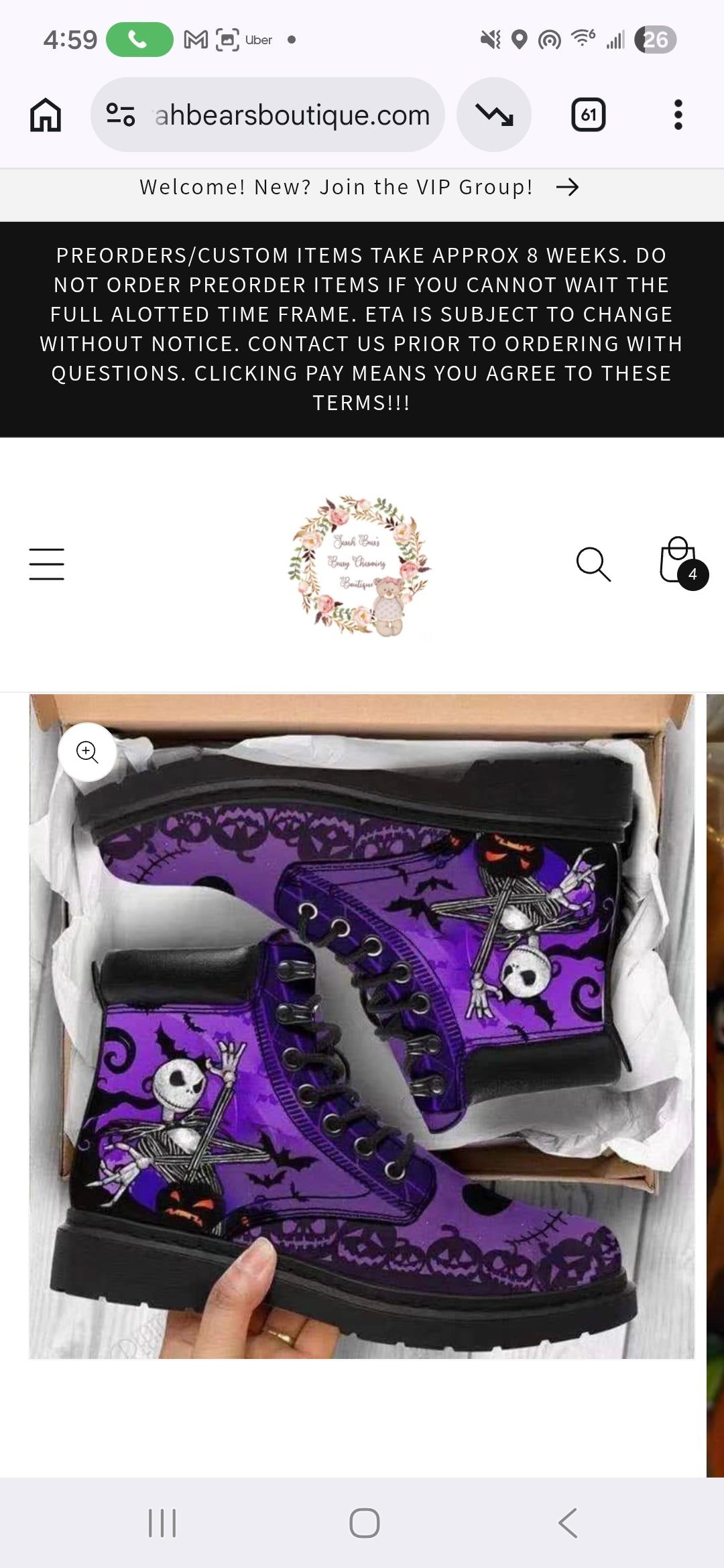 Jack NBC Boots purple