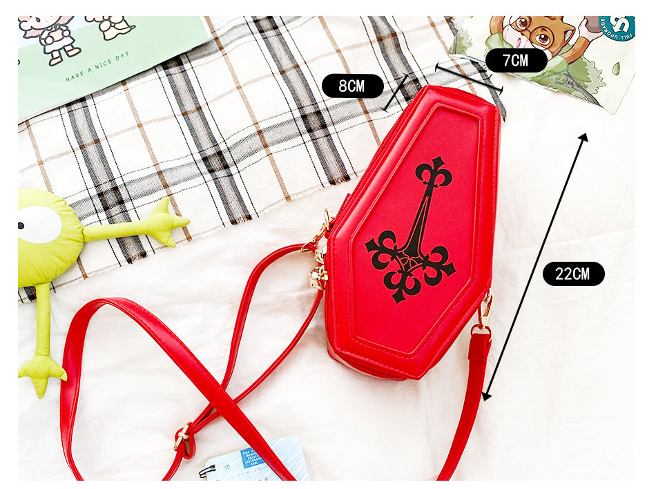 Coffin handbag purse
