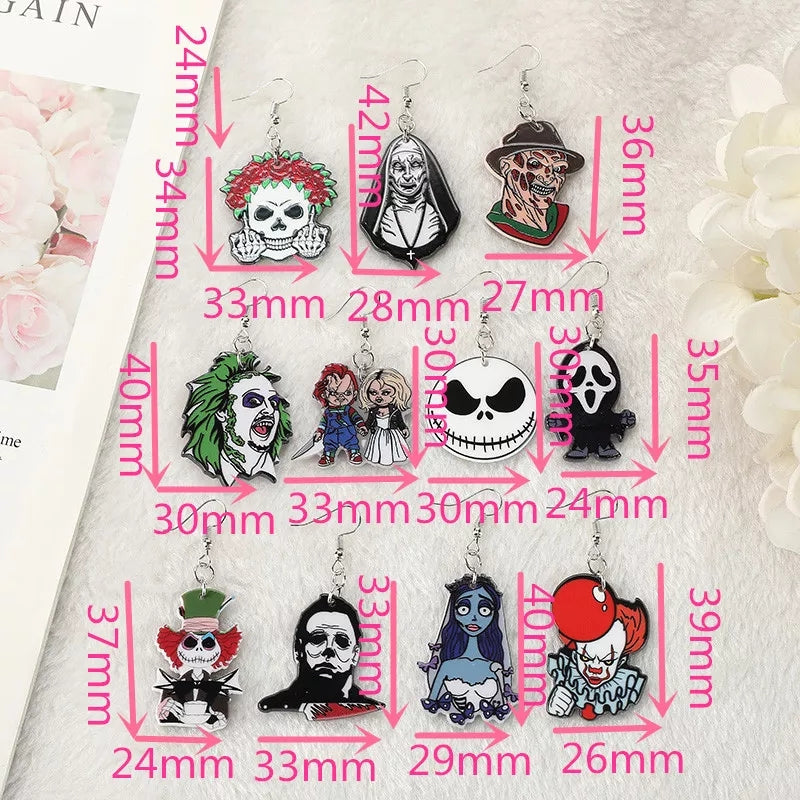 Movie/Horror Acrylic Earrings